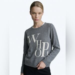 Zara Gray Sweater with Bold White Lettering